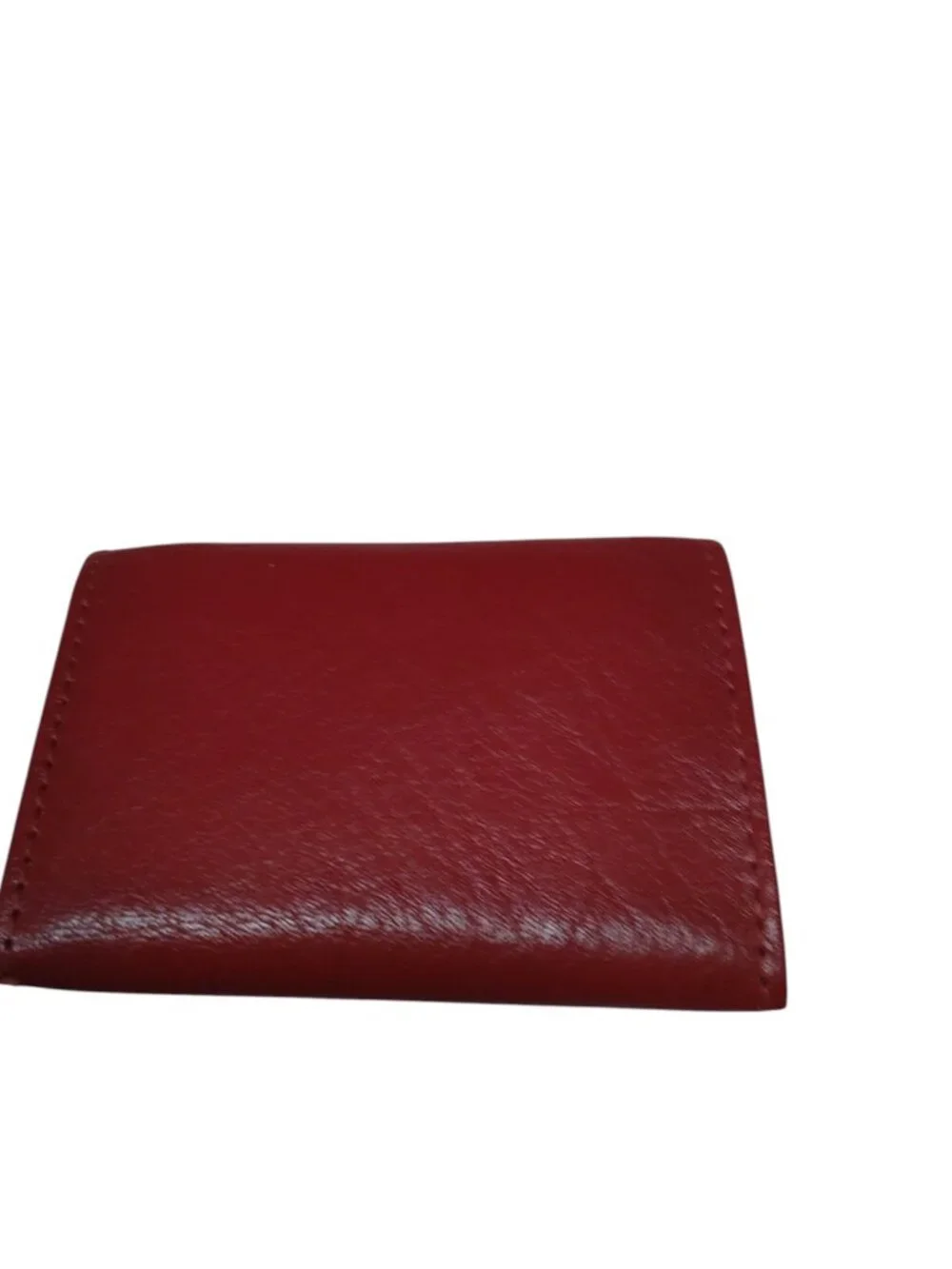 Roberto Valli Red Italian Leather Trifold Wallet Small Snap Flap Closure Vintage